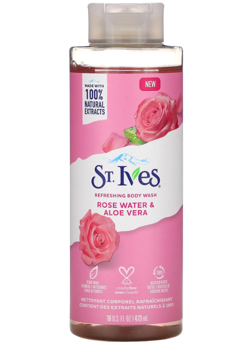 Stives Body Wash Rose Water & Aloe Vera 16Oz/473Ml