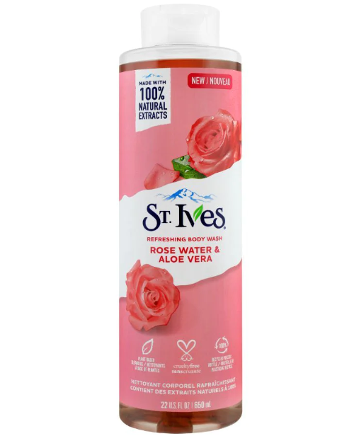 Stives Body Wash Rose Water & Aloe Vera 22Oz/650Ml