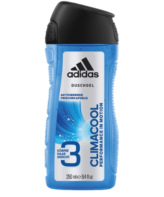 Adidas Shower Gel 3In1 Climacool Performance In Motion 8.4Oz/250Ml