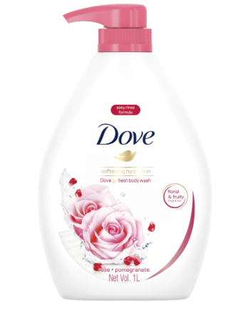 Dove Body Wash Go Fresh Sakura X Pink Salt 1000Ml