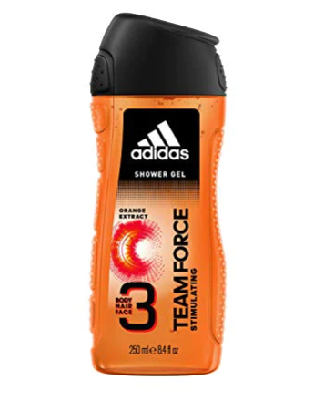 Adidas Shower Gel 3In1 Team Force Stimulating 8.4Oz/250Ml