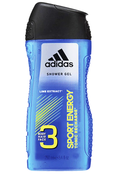Adidas Shower Gel 3 In 1 Sport Energy Tonic Recharge 250 Ml