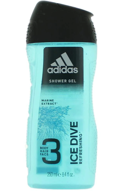 Adidas Shower Gel 3 In 1 Ice Dive Refreshing 250 Ml