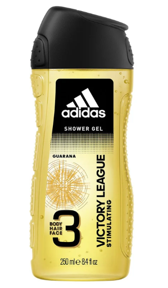 Adidas Shower Gel 3In1 Victory League Stimulating 8.Oz/250Ml