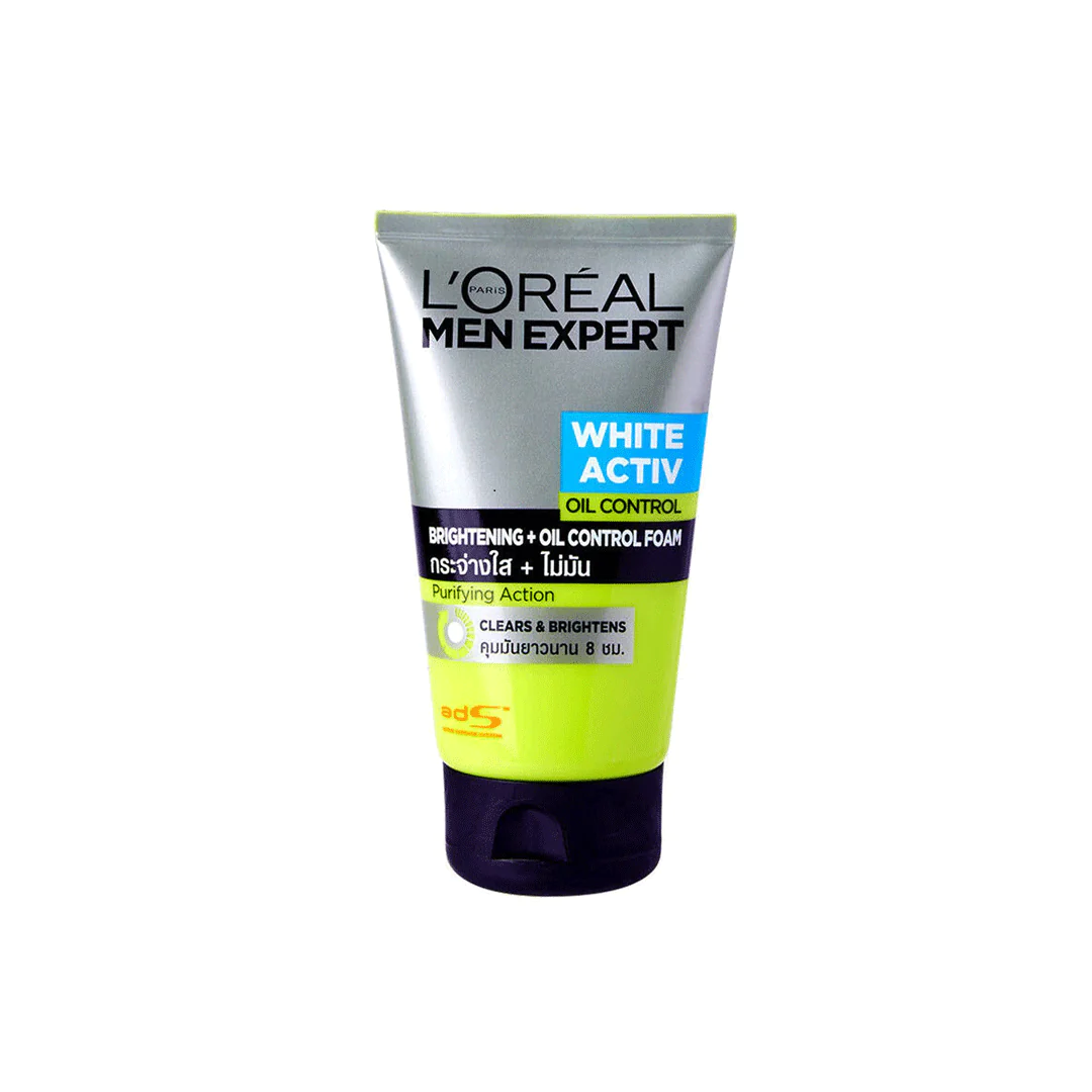 L'oréal Men White Oil Control Brightening Foam 100ml