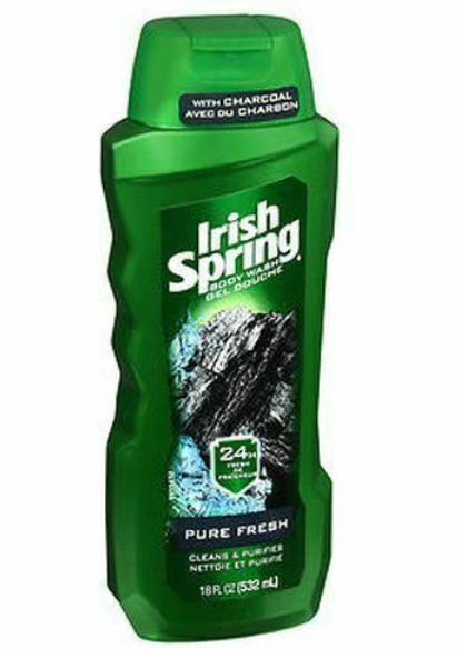 Irish Spring Body Wash Pure Fresh With Charcoal 18Oz/532Ml