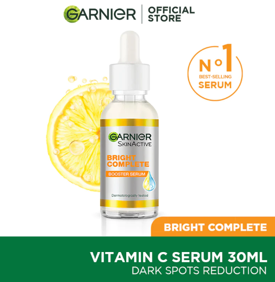 Garnier Skin Active Bright Complete Vitamin C Booster Serum 30 Ml - Contains Niacinamide