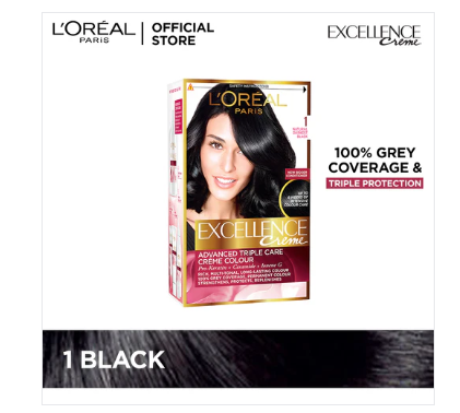 L'Oreal Paris Excellence Creme Hair Colour #1.0 Black Noir