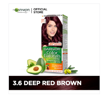 Garnier - Color Naturals Hair Colors - 3.6 Deep Red Brown