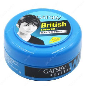 Gatsby Styling Wax British Layered Hard & Free (Blue) 75G