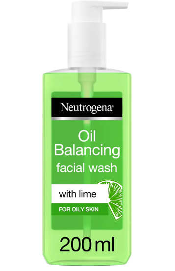 Neutrogena Facial Wash Oil Balancing With Lime & Aloe Vera Pump 200Ml