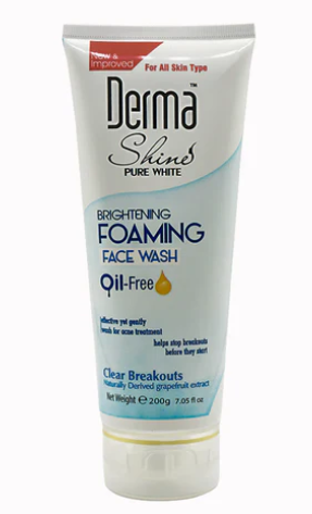 Derma Shine Brightening Foaming Face Wash Oil Free 200G