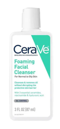 CeraVe Foaming Facial Cleanser Oil Control 3Oz/87ml 3Oz
