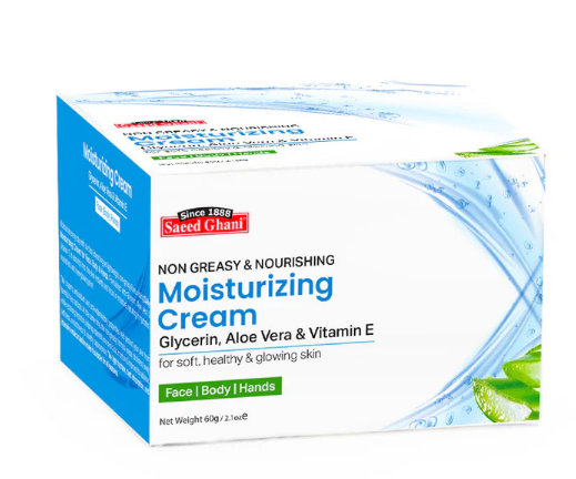 Saeed Ghani - Non Greasy Moisturizing Cream with Aloe Vera, Glycerin & Vitamin E