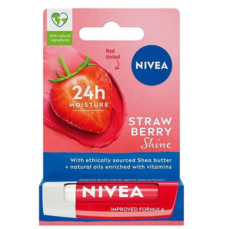 Nivea Strawberry Shine Lip Balm 4.8G