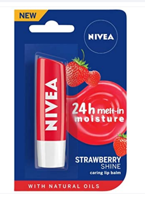 Nivea Lip Balm Strawberry Shine 4.8G