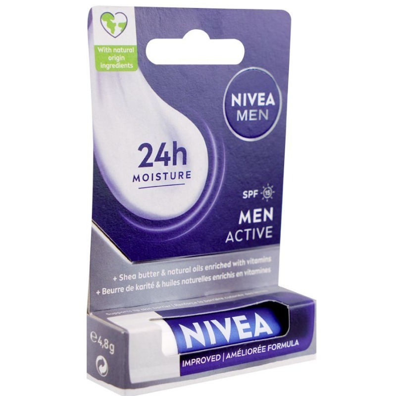 Nivea Men Active Care Lip Balm SPF15 4.8G