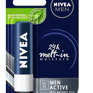 Nivea Lips Balm Active For Men Spf15 4.8G