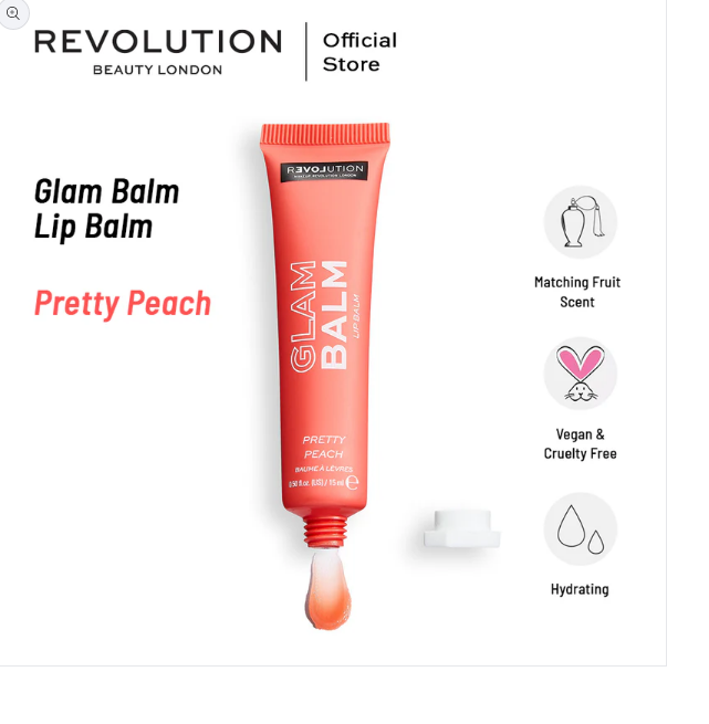 Relove By Revolution Glam Balm Lip Balm Pretty Peach