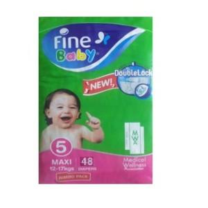 Fine Baby Diapers No. 5 Maxi, 12-17kg Jumbo Pack, 48-Pack