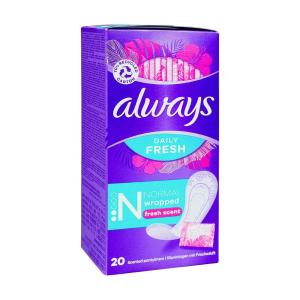Always Dailies Pantyliners Fresh Scent Singles Normal 20s