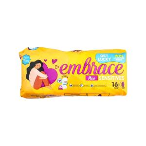 Embrace Maxi Sensitives Extra Long Pads 16s