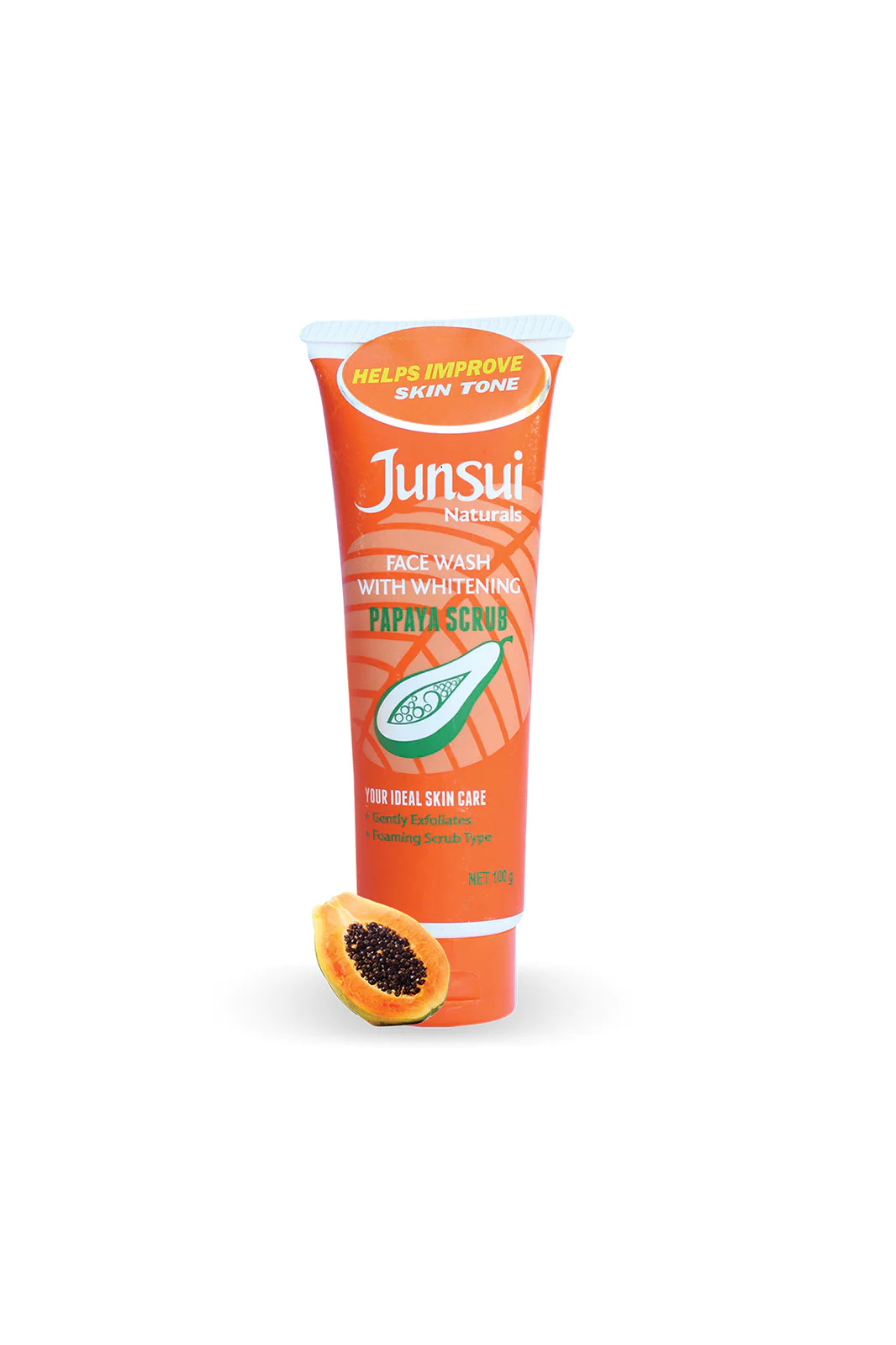Junsui Naturals Papaya Scrub Whitening Face Wash 100g