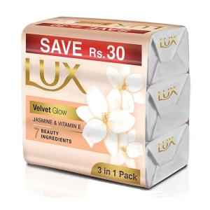 Lux Velvet Glow Jasmine & Vitamin E Soap Trio Pack 3 in 1