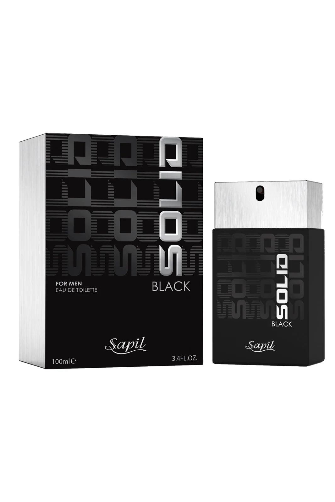 Sapil Solid Black Perfume EDT For Men 100ml (917)